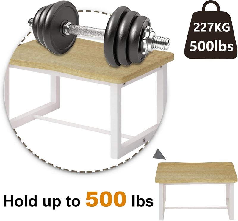 iTsst Wooden Step Stool for Adults & Kids, 500 Lbs Capacity,Learning Helper Stool for Kitchen Counter Bathroom Sink Toilet Potty Training with Metal Frame,Non-Slip Pads - Image 3